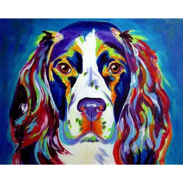 paint by numbers | Dog with All colors | advanced animals dogs Pop Art | FiguredArt