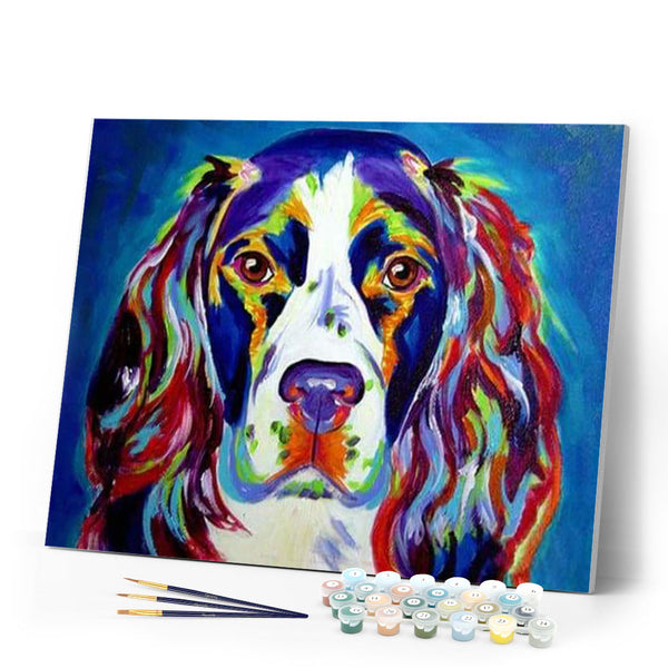 paint by numbers | Dog with All colors | advanced animals dogs Pop Art | FiguredArt
