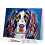 paint by numbers | Dog with All colors | advanced animals dogs Pop Art | FiguredArt