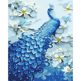 paint by numbers | Peacock Vertical | animals intermediate peacocks | FiguredArt