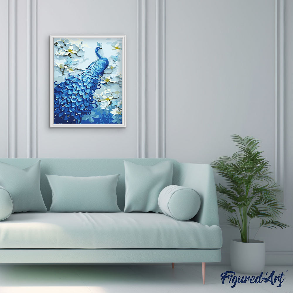 paint by numbers | Peacock Vertical | animals intermediate peacocks | FiguredArt