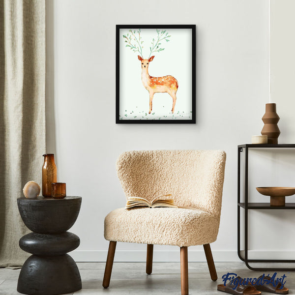 paint by numbers | Plum Deer | animals deer easy | FiguredArt