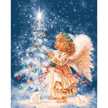 Load image into Gallery viewer, paint by numbers | Angel during Christmas | christmas intermediate religion | FiguredArt