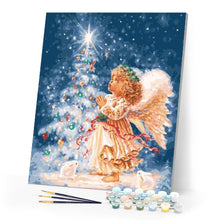 Load image into Gallery viewer, paint by numbers | Angel during Christmas | christmas intermediate religion | FiguredArt