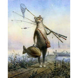 paint by numbers | Cat Fishing | advanced animals cats | FiguredArt