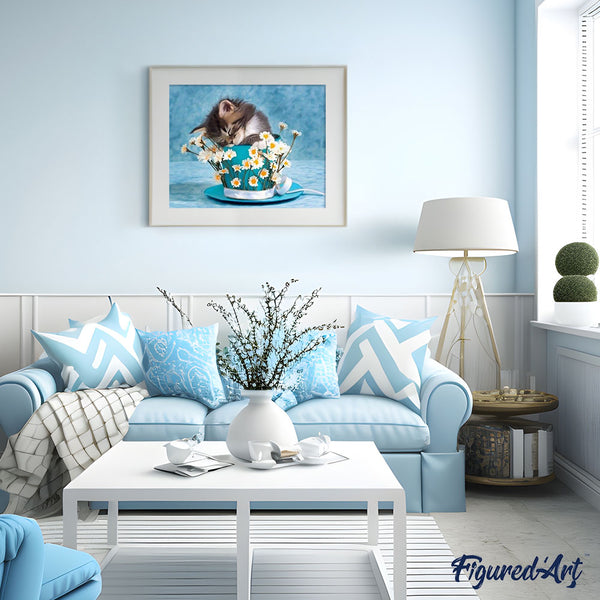 paint by numbers | Flowerpot Cat | advanced animals cats | FiguredArt