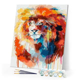 paint by numbers | Flamboyant Lion | animals intermediate lions | FiguredArt