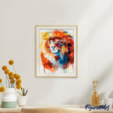 paint by numbers | Flamboyant Lion | animals intermediate lions | FiguredArt