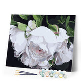 paint by numbers | White Flowers Portrait | easy flowers | FiguredArt