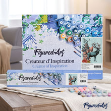 Load image into Gallery viewer, paint by numbers | King Deer | animals deer flowers intermediate | FiguredArt