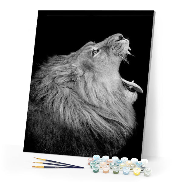 paint by numbers | Lion Profile | advanced animals lions | FiguredArt