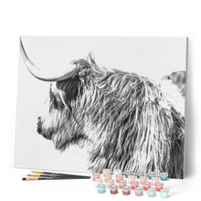 Load image into Gallery viewer, paint by numbers | Yak attacking | advanced animals bison and yaks | FiguredArt
