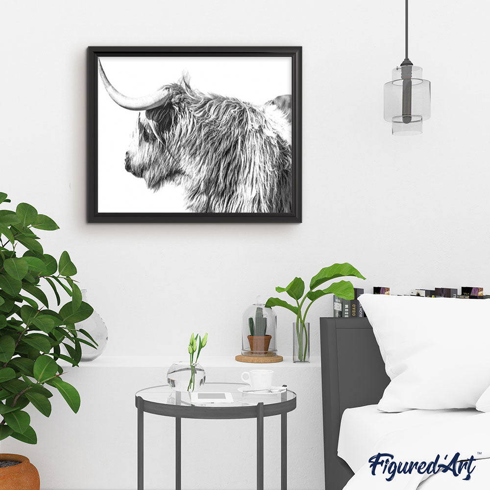paint by numbers | Yak attacking | advanced animals bison and yaks | FiguredArt