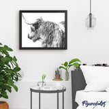 paint by numbers | Yak attacking | advanced animals bison and yaks | FiguredArt