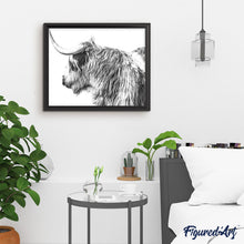 Load image into Gallery viewer, paint by numbers | Yak attacking | advanced animals bison and yaks | FiguredArt
