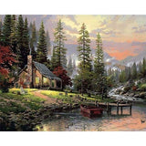 paint by numbers | Mountain Lodge | advanced landscapes | FiguredArt