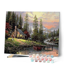 Load image into Gallery viewer, paint by numbers | Mountain Lodge | advanced landscapes | FiguredArt