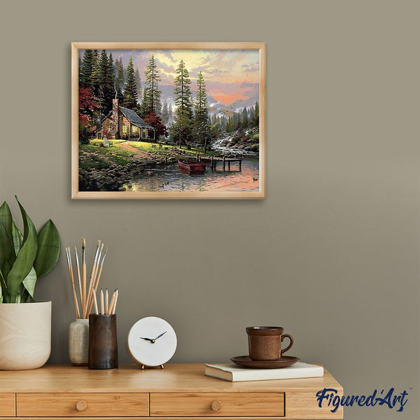 paint by numbers | Mountain Lodge | advanced landscapes | FiguredArt