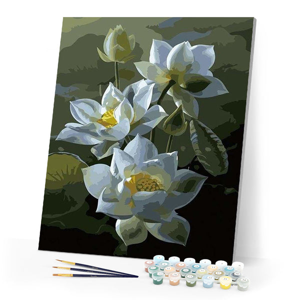 paint by numbers | Lotus Blooming | easy flowers | FiguredArt
