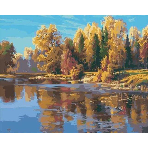 paint by numbers | River in France | intermediate landscapes | FiguredArt