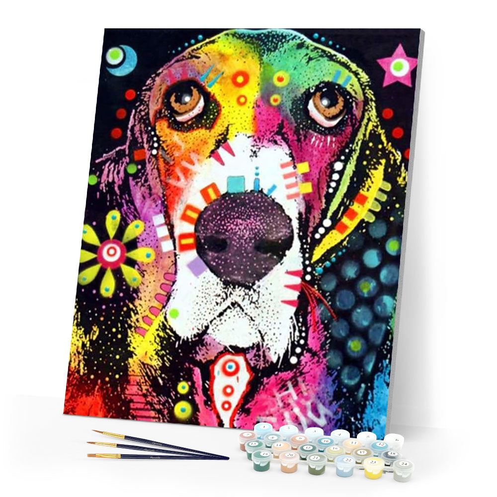 Paint by numbers - Crazy Dog – Figured'Art