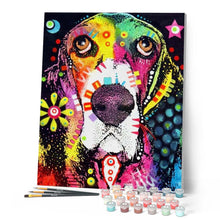 Load image into Gallery viewer, paint by numbers | Crazy Dog | advanced animals dogs Pop Art | FiguredArt