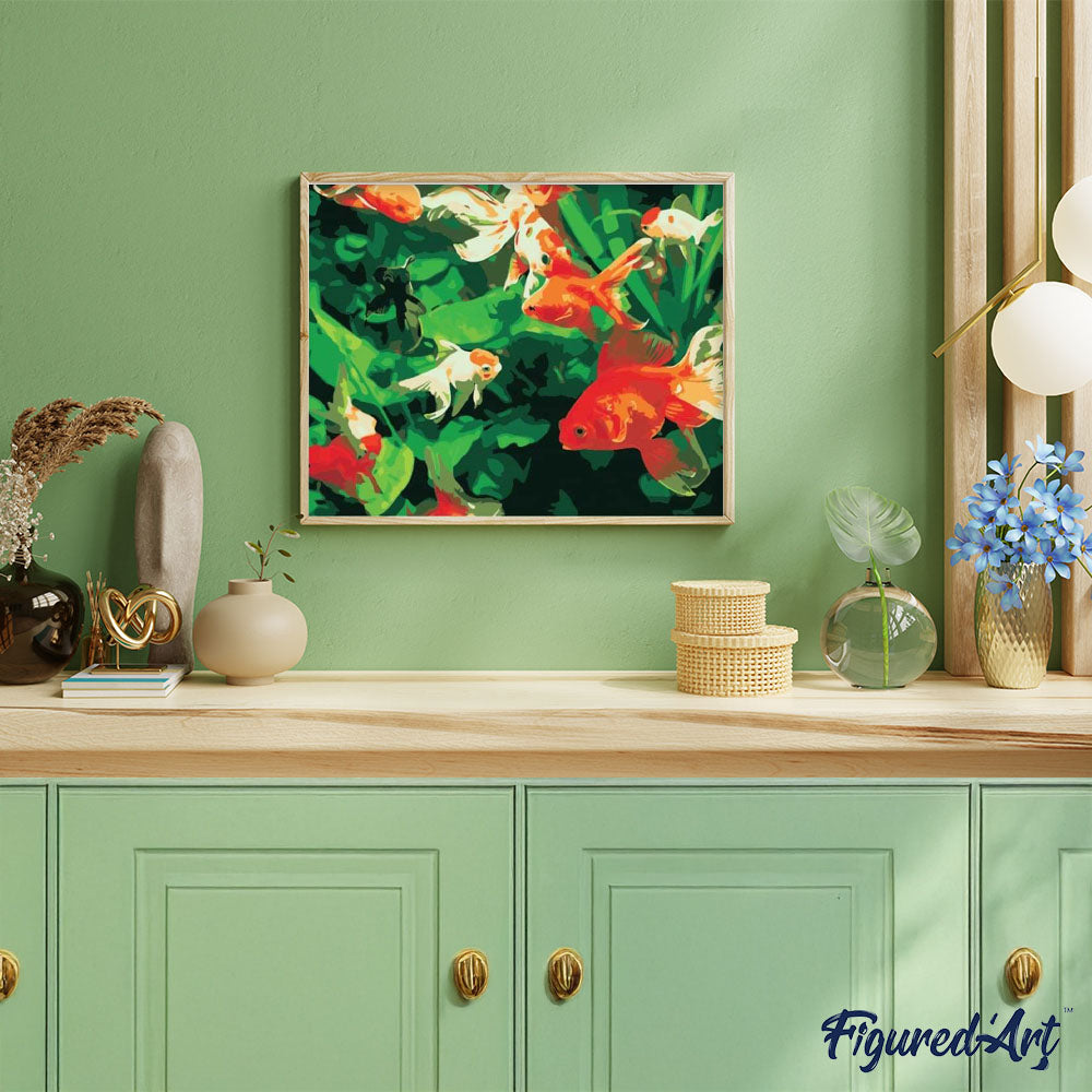 paint by numbers | Life with Goldfish | animals easy fish | FiguredArt