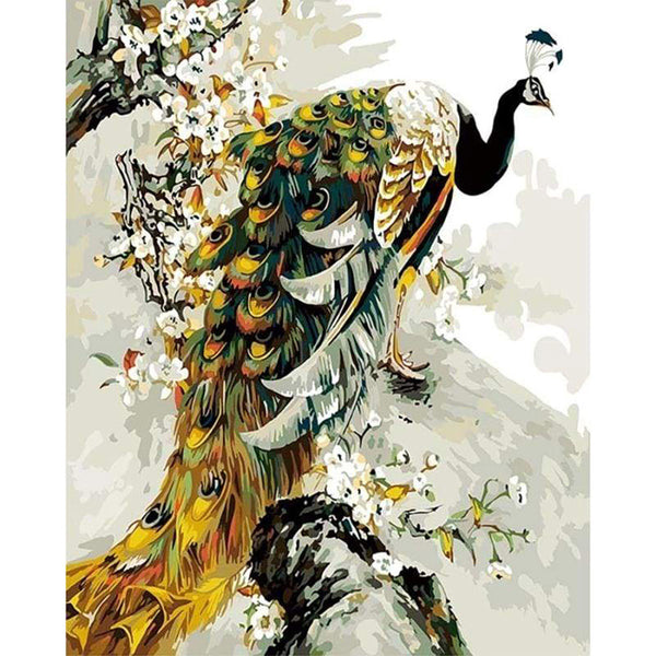 paint by numbers | Golden Peacock | animals intermediate peacocks | FiguredArt