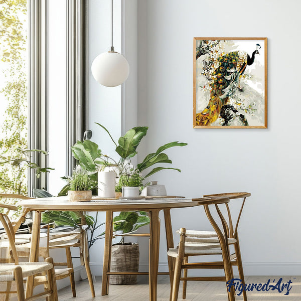 paint by numbers | Golden Peacock | animals intermediate peacocks | FiguredArt