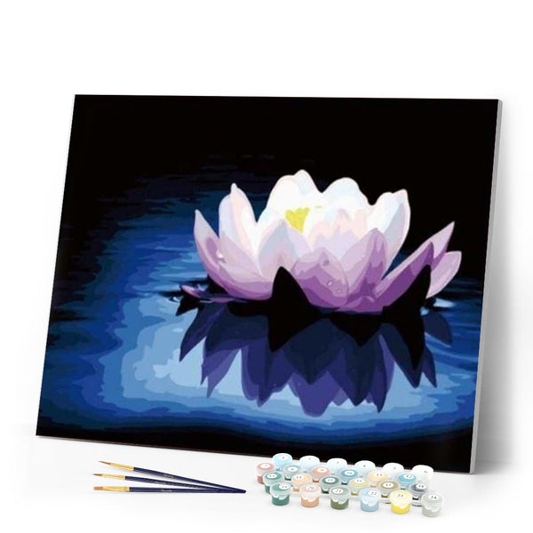 paint by numbers | Silence on Lotus Flower | beginners easy flowers | FiguredArt