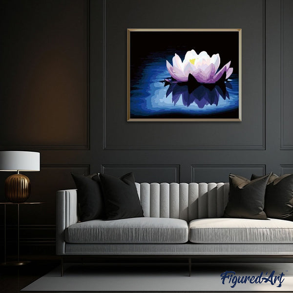 paint by numbers | Silence on Lotus Flower | beginners easy flowers | FiguredArt