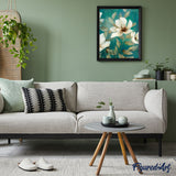 paint by numbers | White Flower 1 | advanced flowers | FiguredArt