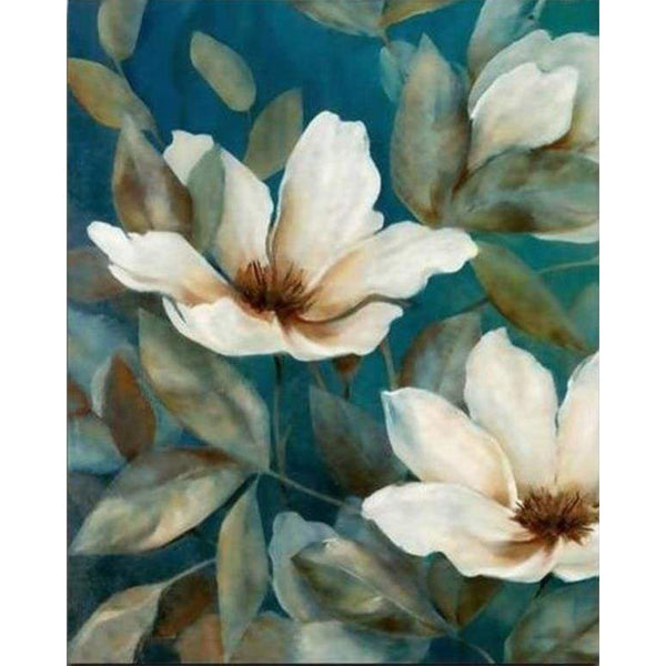 paint by numbers | White Flower 2 | advanced flowers | FiguredArt