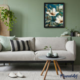 paint by numbers | White Flower 2 | advanced flowers | FiguredArt