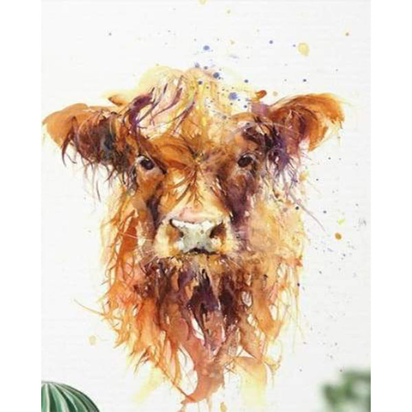 paint by numbers | Yellow Cow | advanced animals cows | FiguredArt