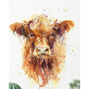 paint by numbers | Yellow Cow | advanced animals cows | FiguredArt