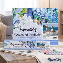 Load image into Gallery viewer, paint by numbers | White Horses and Seaside | animals horses intermediate | FiguredArt