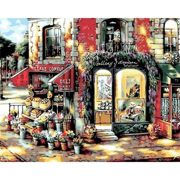 paint by numbers | Paris Florist | cities intermediate vintage | FiguredArt