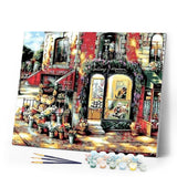 paint by numbers | Paris Florist | cities intermediate vintage | FiguredArt