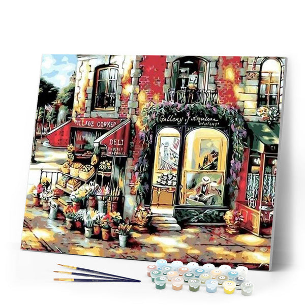 paint by numbers | Paris Florist | cities intermediate vintage | FiguredArt