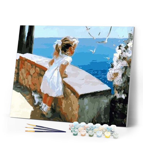 paint by numbers | Summer Girl | easy landscapes | FiguredArt