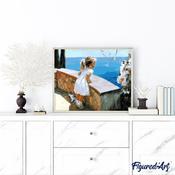 paint by numbers | Summer Girl | easy landscapes | FiguredArt