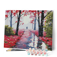 Load image into Gallery viewer, paint by numbers | Walk In The Red Forest | easy landscapes | FiguredArt