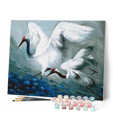 Load image into Gallery viewer, paint by numbers | Beautiful Cranes | animals birds cranes easy | FiguredArt