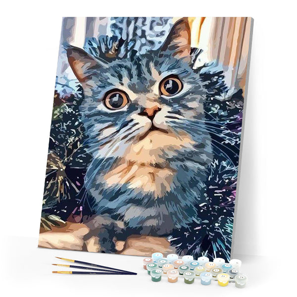 paint by numbers | Cat in Style | animals cats intermediate | FiguredArt