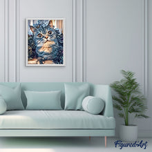 Load image into Gallery viewer, paint by numbers | Cat in Style | animals cats intermediate | FiguredArt