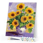 paint by numbers | Sunflowers in Ancient Vase | flowers intermediate | FiguredArt