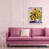 paint by numbers | Sunflowers in Ancient Vase | flowers intermediate | FiguredArt