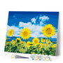 paint by numbers | Sunflowers and Blue Sky | easy flowers | FiguredArt