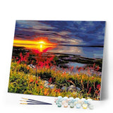 paint by numbers | Sunset near the Coast | advanced landscapes | FiguredArt